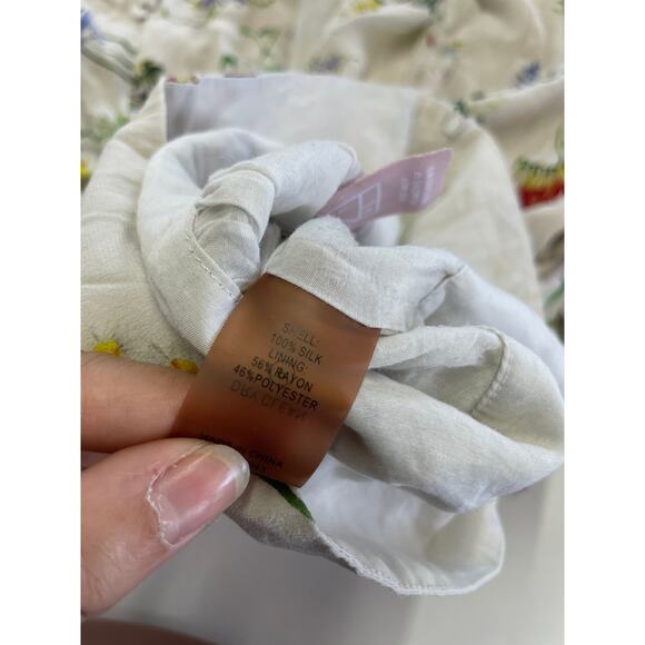 Chelsea and Walker Shirt Womens 8 White Floral White‎ Floral Long Sleeve Top - Picture 5 of 10